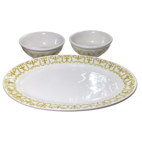 Jackson China Falls Creek PA By Paul McCobb Golden Harvest Platter + 2 Bowls - Picture 2 of 11